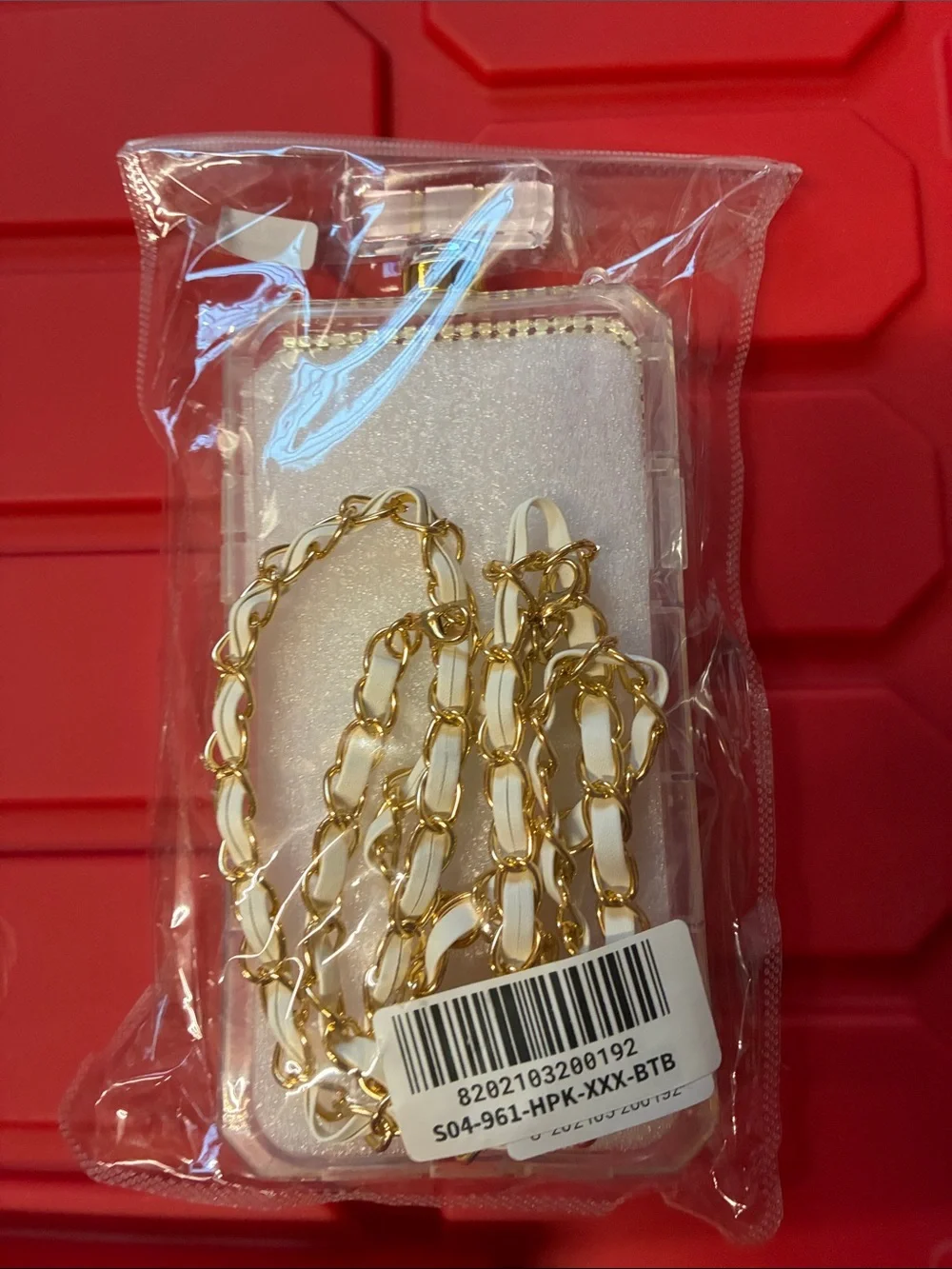 Source Unknown Hot Pink Rhinestone Phone Case with Gold Ring Holder